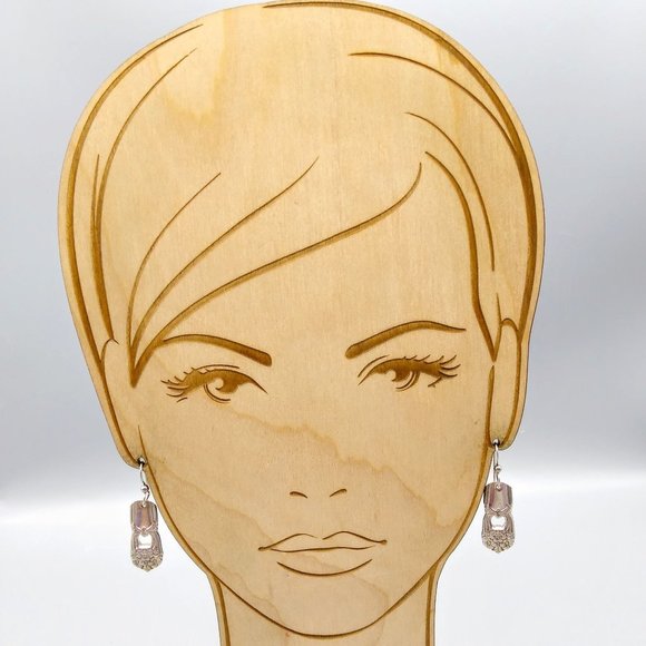 Vintage Floral Dangle Spoon Earrings, Utensil Handles from Demitasse Spoons - Picture 1 of 2